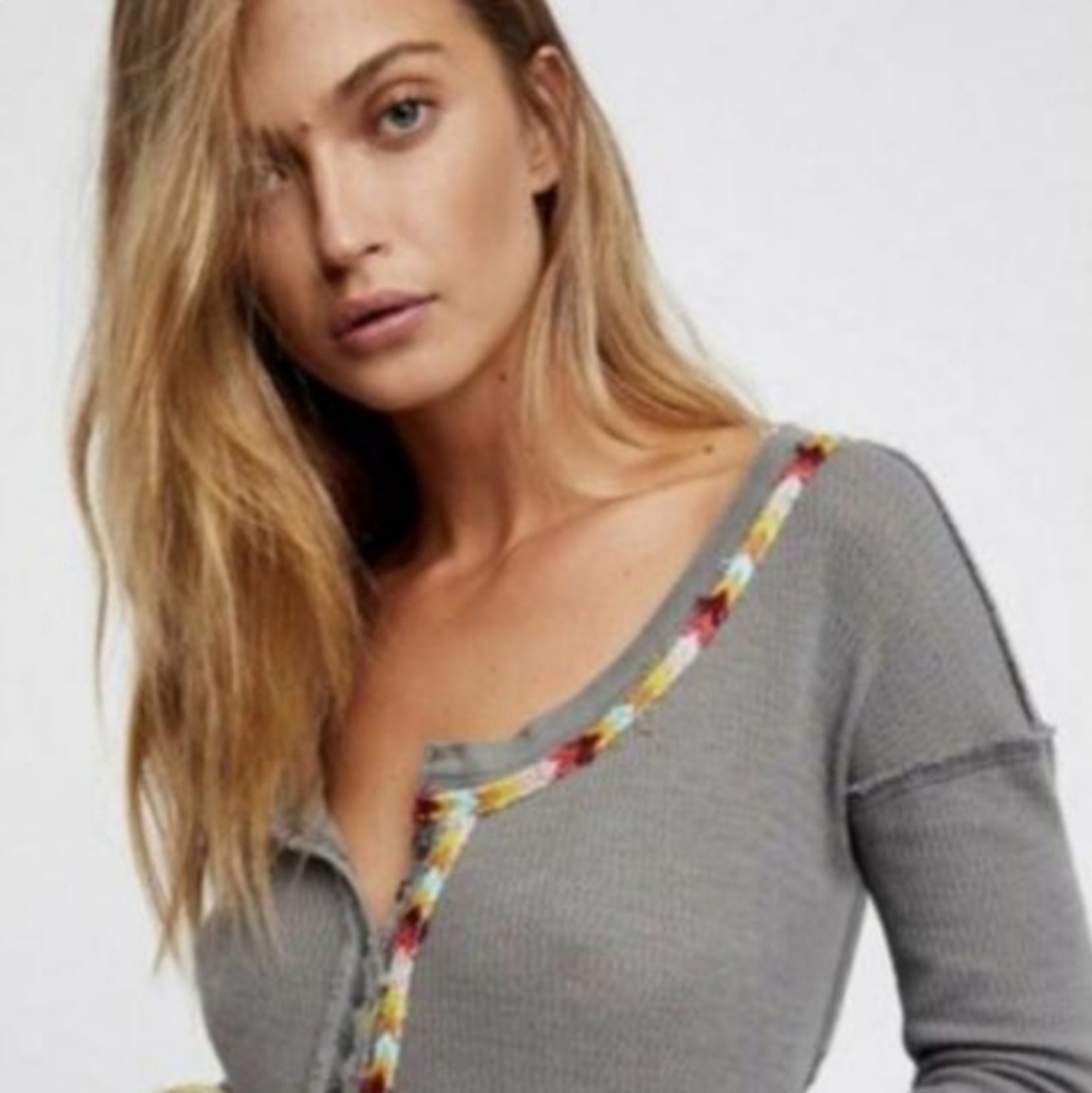 We The Free by Free People Thermal Embroidered Top